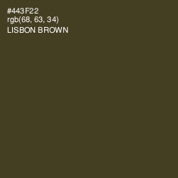 #443F22 - Lisbon Brown Color Image